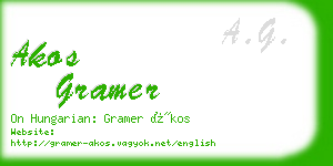 akos gramer business card